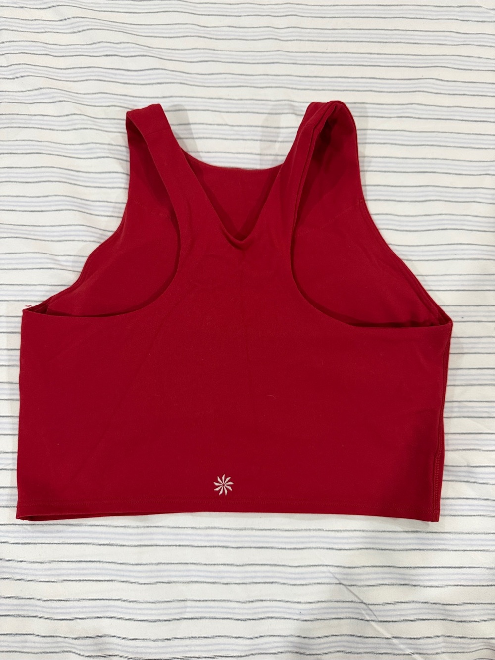 Athleta Red Racerback Sports Bra Crop Top - size small